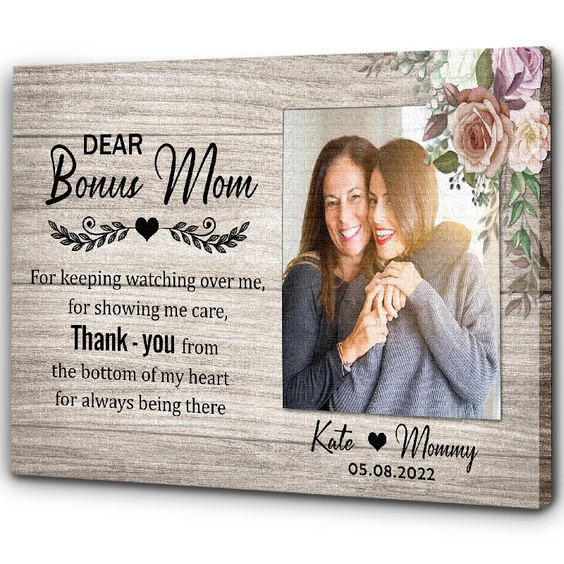 Bonus Mom Gifts| Bonus Mom Canvas, Stepped Mom Wall Art, Bonus Mom Quotes, Stepmother Gifts, Step Mom Gifts, Custom Canvas for Step Mom on Happy Mother’s Day, Christmas| AP571 Bonus Mom Gifts| Bonus Mom Canvas, Stepped Mom Wall Art, Bonus Mom Quotes, Stepmother Gifts, Step Mom Gifts, Custom Canvas for Step Mom on Happy Mother’s Day, Christmas| AP571
