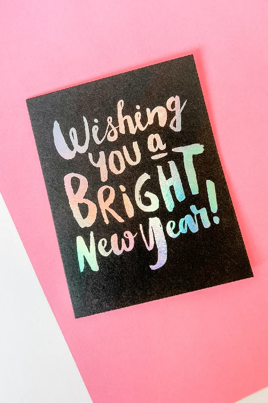 Christmas Church Service Bright New Year Card