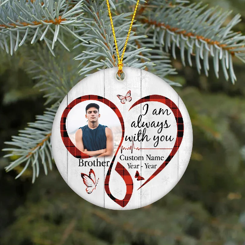Brother Memorial personalized Chrismas ceramic ornament remembrance sympathy gift loss of Brother NOM251 Brother Memorial personalized Chrismas ceramic ornament remembrance sympathy gift loss of Brother NOM251