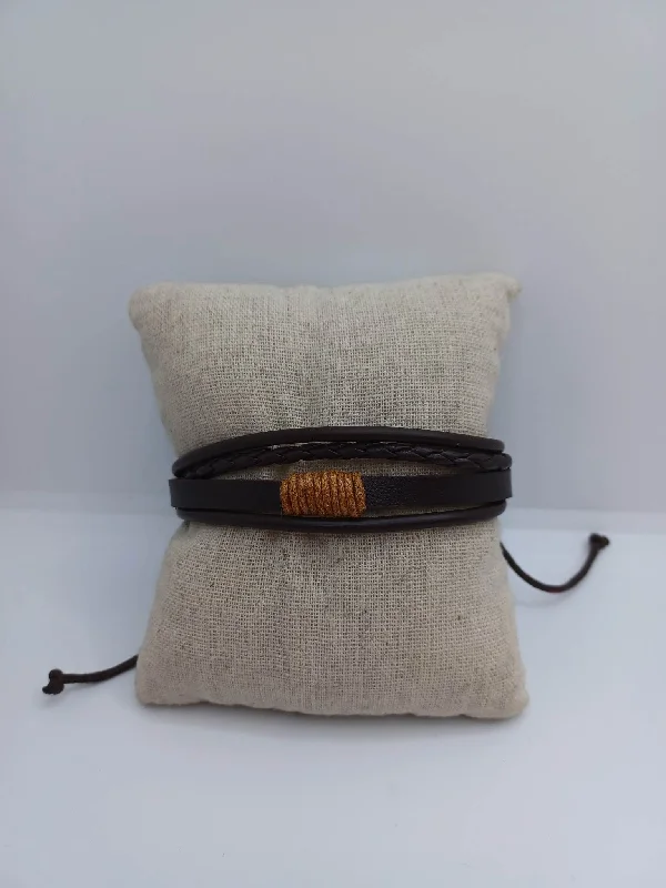 Christmas Dreamy Snowfall Brown 4 Layered Bracelet