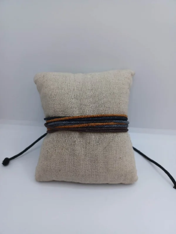 Christmas Cozy Holiday Magic Brown & Tan Twine Style Bracelet