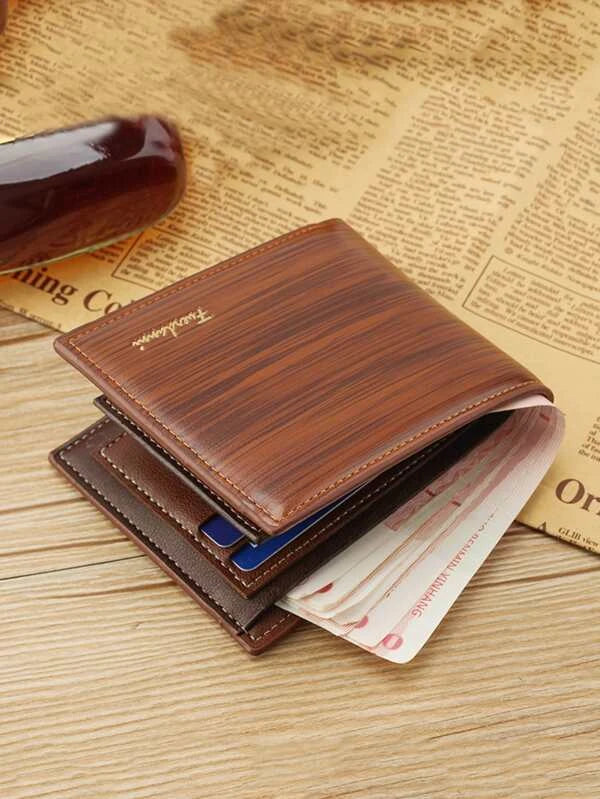 Christmas Baking Brown Woodgrain Style Wallet