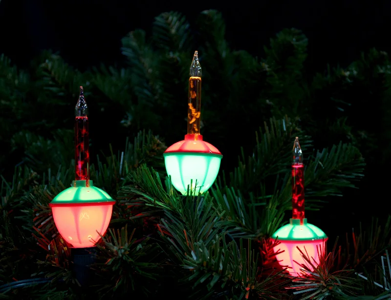 Christmas Pine Tree Bubble Light Set; 7 Lights