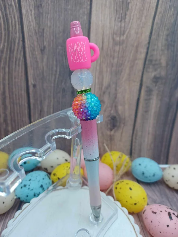 Christmas Cozy Handmade Decorations Bunny Kisses Beaded Ink Pen