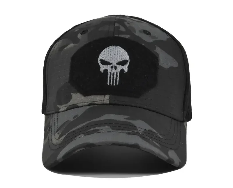 Christmas Dinner Camo Print Skull Hat