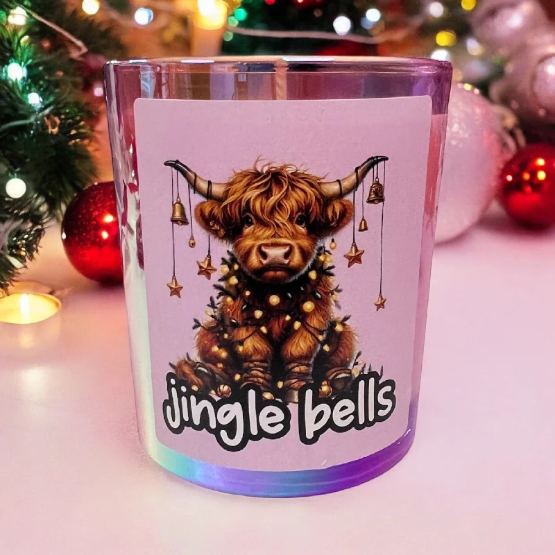 Candle - Pink Jingle Bells Cow