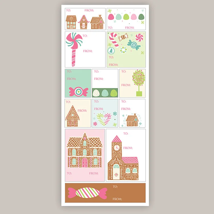 Candy Shoppe Holiday Tags Sticker Sheet