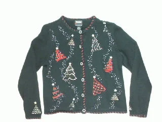 Christmas Nostalgic Festive Times Cascading Trees-Small Christmas Sweater
