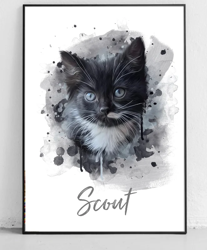 Cute Paint Splat Any Pet Print Gift