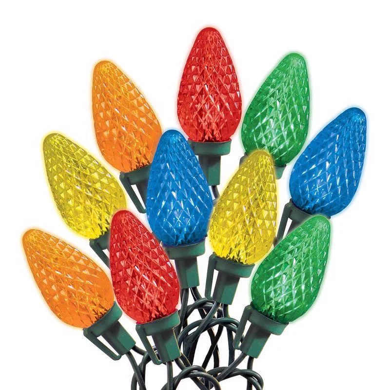 Holiday Cheer Celebrations Blue LED C9 Multicolored 25 ct String Christmas Lights 16 ft.