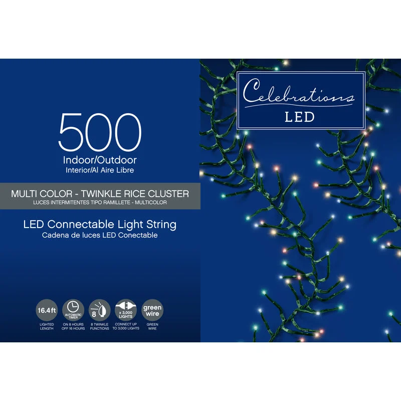 Christmas Snowflake Magic Celebrations LED Multicolored 500 ct String Christmas Lights Christmas Snowflake Magic Celebrations LED Multicolored 500 ct String Christmas Lights