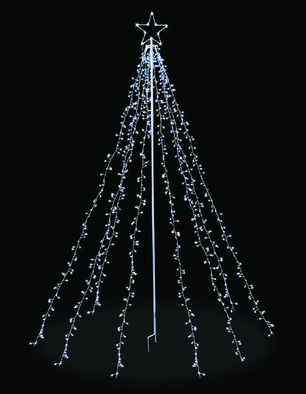Christmas Fireplace Mantel Celebrations  Cluster  LED String Tree  Cool White  Metal  1 pk