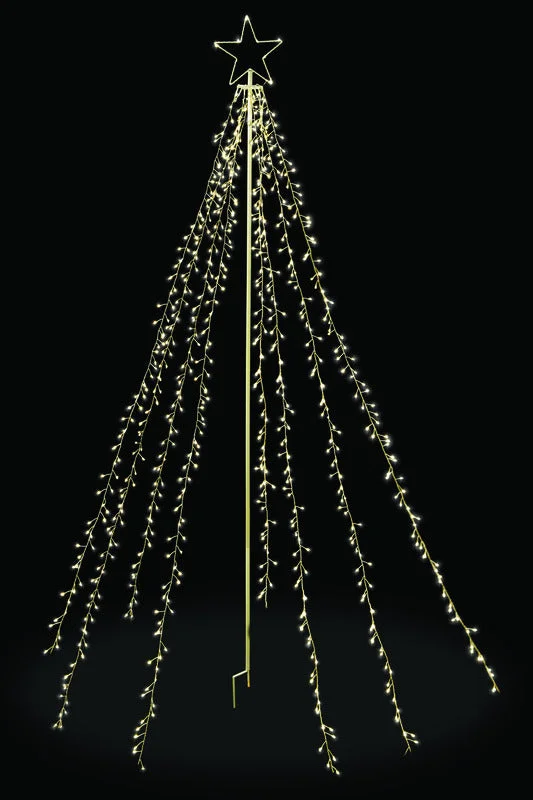 Christmas Festive Snowmen Celebrations  Cluster  LED String Tree  White  Metal  1 pk