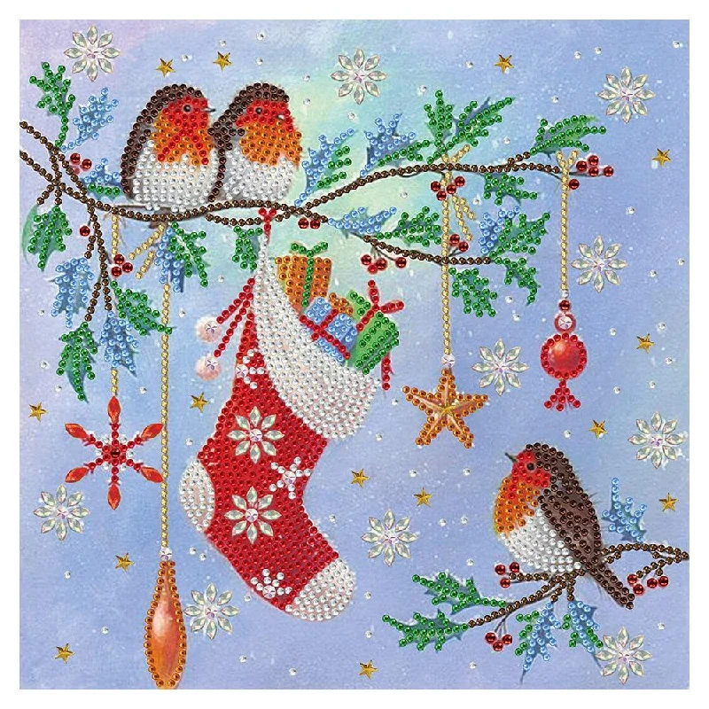 Christmas Caroling Cross Stitch Rhinestone Mosaic Diamond Embroidery Painting