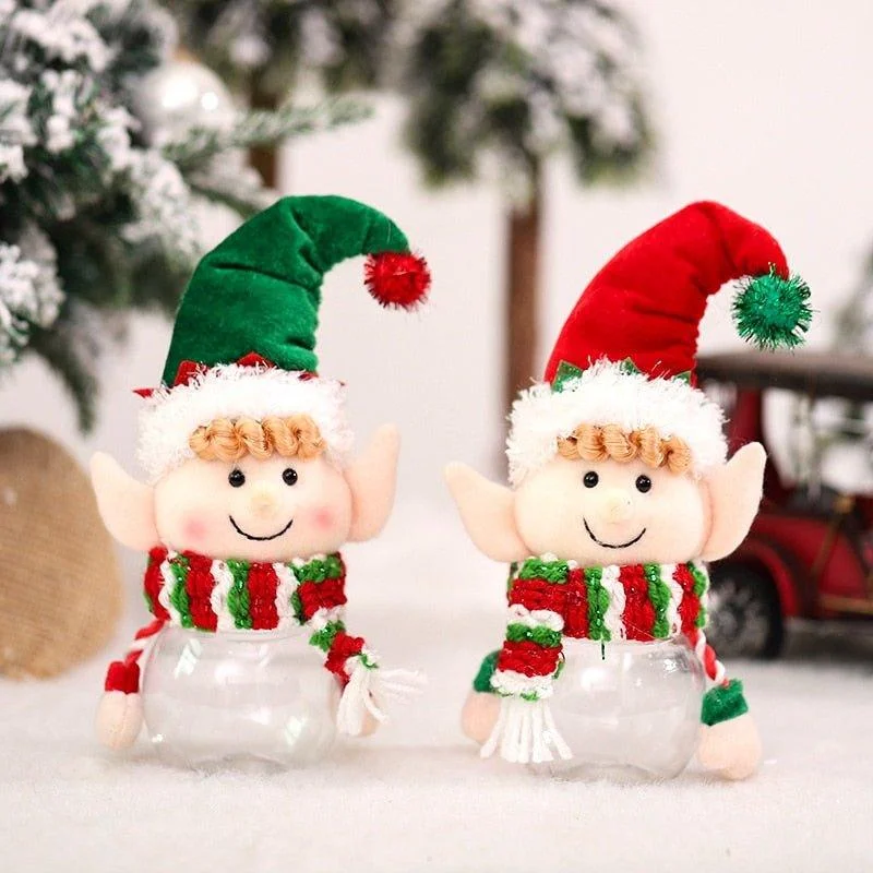 Christmas Glittery Star Decor Santa & Snowman Holiday Decorations