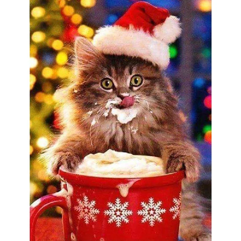 Christmas Pine Tree 5D Full Square Rhinestone Cat Picture DIY Diamond Painting Kit for Home Decor Christmas Pine Tree 5D Full Square Rhinestone Cat Picture DIY Diamond Painting Kit for Home Decor