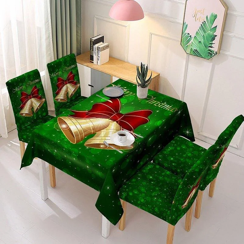 Christmas Magical Holiday Atmosphere Christmas Chair And Dining Table Cover