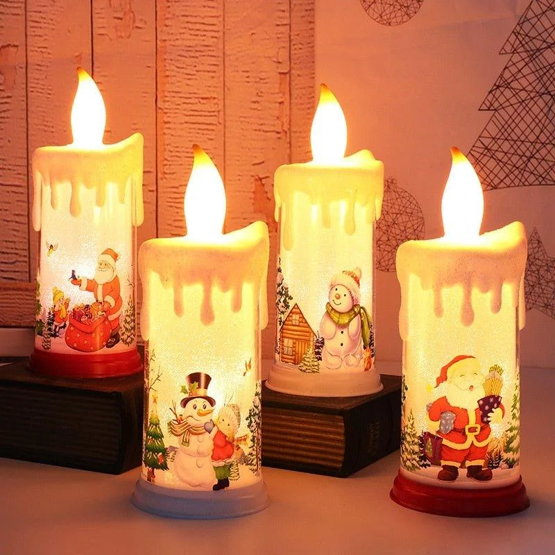 Christmas Winter Forest Walks LED Flameless Christmas Candle – Battery Operated Simulation Flame Light Christmas Winter Forest Walks LED Flameless Christmas Candle – Battery Operated Simulation Flame Light