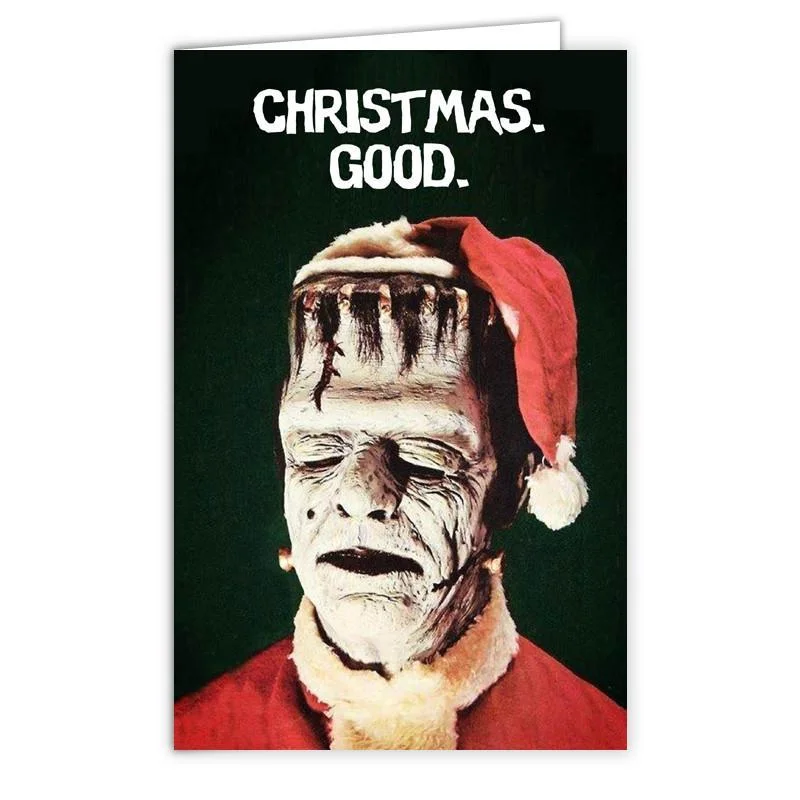 Christmas Home-Baked Goodies Frankenstein "Christmas Good" Card