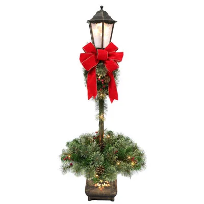 Christmas Cozy Handmade Decorations Christmas Lamp Post With PVC Greenery, Pre-Lit, 4-Ft. Christmas Cozy Handmade Decorations Christmas Lamp Post With PVC Greenery, Pre-Lit, 4-Ft.