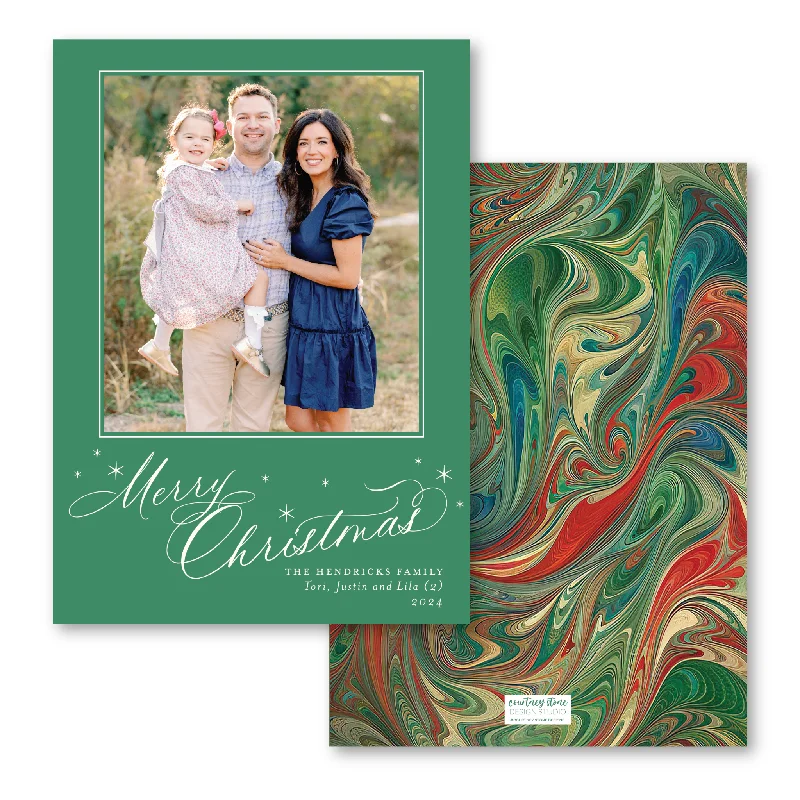 Christmas Ornaments Christmas Marble Holiday Card