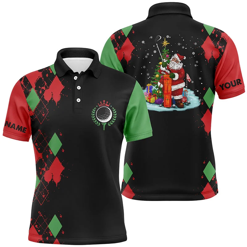 Christmas Mens golf polo shirt custom Christmas Santa Claus golf shirt for men, team golf jerseys NQS6665 Christmas Mens golf polo shirt custom Christmas Santa Claus golf shirt for men, team golf jerseys NQS6665