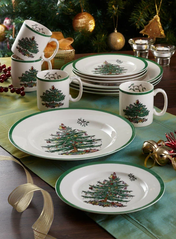 Christmas Countdown Christmas Tree Dinnerware Set
