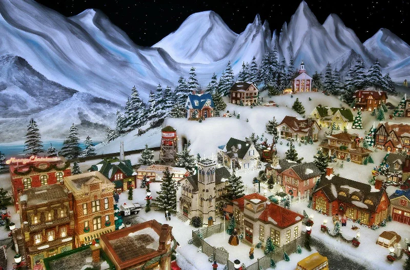 Christmas Jolly Festivities Christmas Village Scene Giant Art Film Print Silk Poster 24x36inch Christmas Jolly Festivities Christmas Village Scene Giant Art Film Print Silk Poster 24x36inch