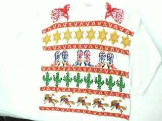 Cow  Girl Up- Medium Horse Rodeo Sweater