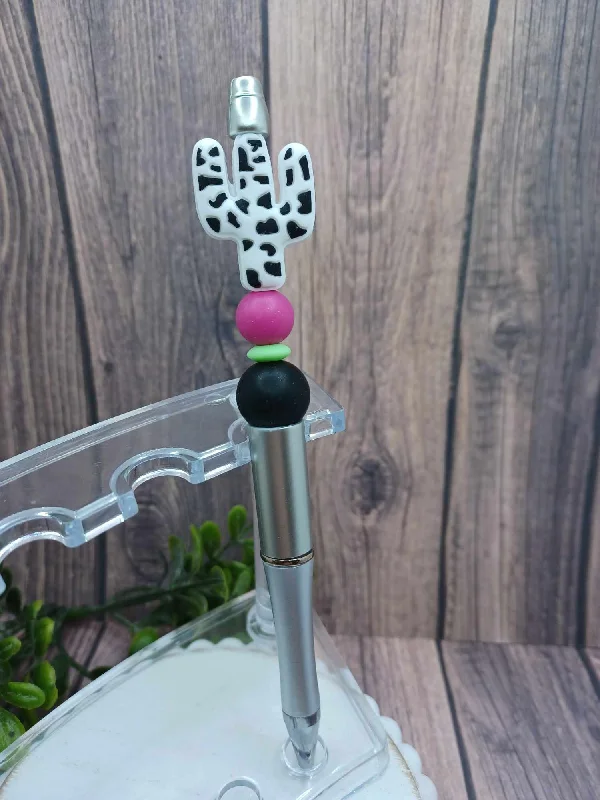 Christmas Magical Holiday Atmosphere Cow Print Cactus Beaded Ink Pen