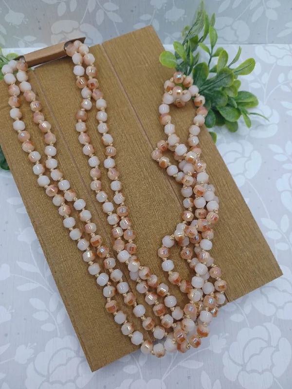 Christmas Market Cream & White Beaded Necklace