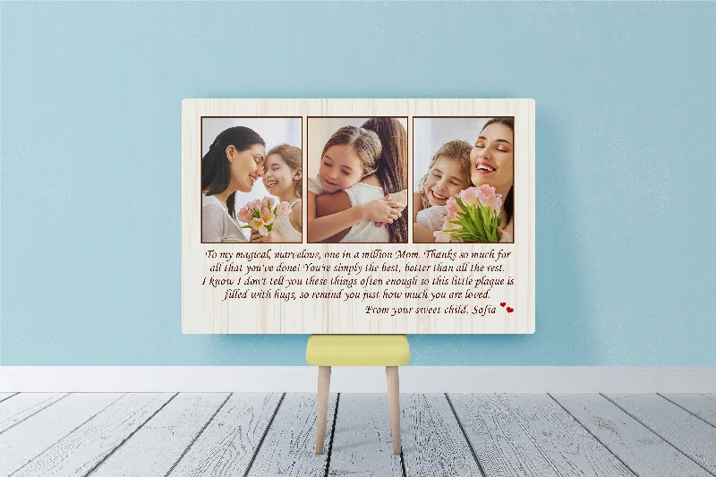 Custom Mom Canvas| Mom You Are One In A Million Gift for Mom, Mother, Mom's Birthday, Mother's Day Gift JC841 Custom Mom Canvas| Mom You Are One In A Million Gift for Mom, Mother, Mom's Birthday, Mother's Day Gift JC841