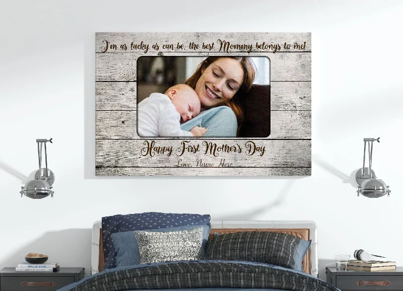 Custom New Mom Canvas| Happy First Mother's Day| Gift for Expecting Mom from Baby Bump| JC824 Custom New Mom Canvas| Happy First Mother's Day| Gift for Expecting Mom from Baby Bump| JC824