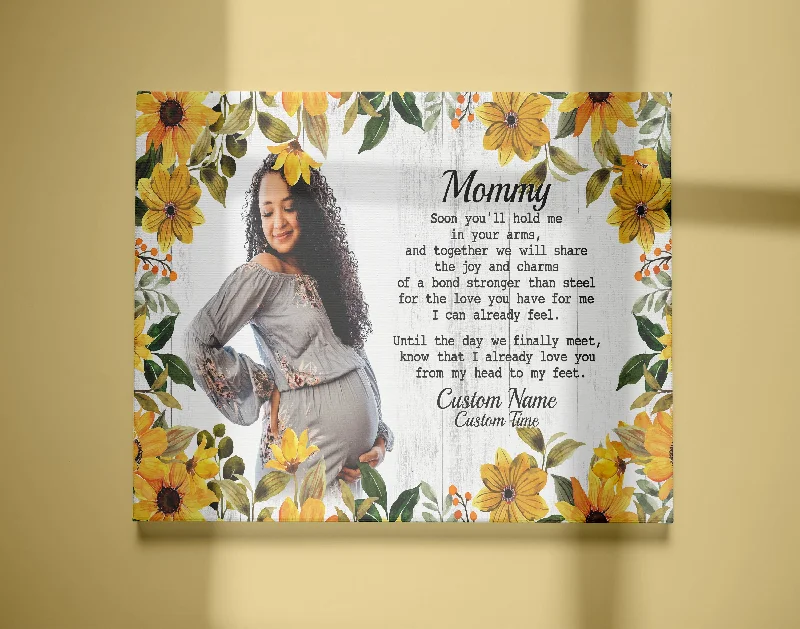 Custom New Mom Canvas| Mommy Soon You'll Hold Me - Gift for New Mom, Expecting Mom, Pregnant Wife Gift| JC827 Custom New Mom Canvas| Mommy Soon You'll Hold Me - Gift for New Mom, Expecting Mom, Pregnant Wife Gift| JC827