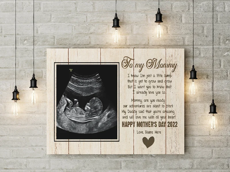 Custom New Mom Canvas| To Mommy from Baby Bump Happy Mother's Day To New Mom Gift for Expecting Mother| JC823 Custom New Mom Canvas| To Mommy from Baby Bump Happy Mother's Day To New Mom Gift for Expecting Mother| JC823