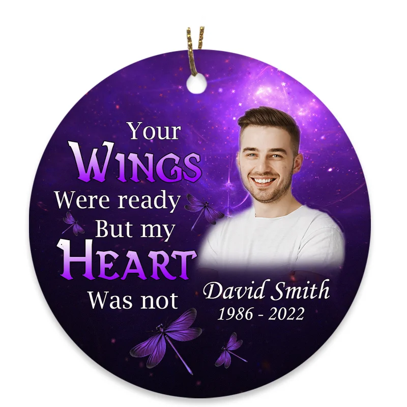 Customized Memory Christmas Ornament Loss Son Sympathy Gifts In Memory Ornament Memorial Gifts OP100 Customized Memory Christmas Ornament Loss Son Sympathy Gifts In Memory Ornament Memorial Gifts OP100