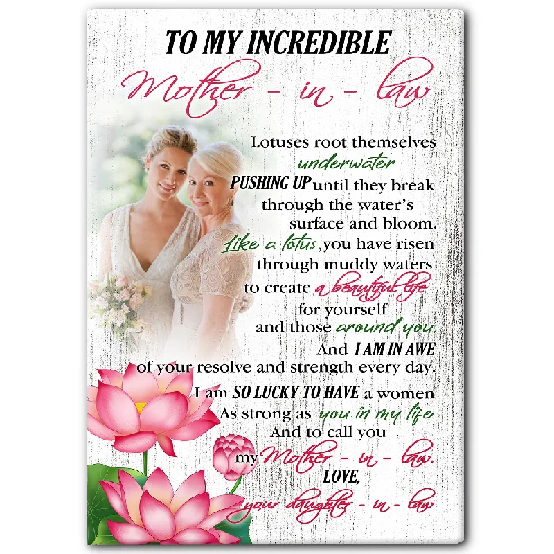 Customized To My Mother-In-Law Canvas| Mother-in-Law Lotus Wall Art, Perfect gift for Mother’s Day, Lotus Canvas for Mom in Law on Happy Mother’s Day, Mother-in-Law Gift| AP583 Customized To My Mother-In-Law Canvas| Mother-in-Law Lotus Wall Art, Perfect gift for Mother’s Day, Lotus Canvas for Mom in Law on Happy Mother’s Day, Mother-in-Law Gift| AP583
