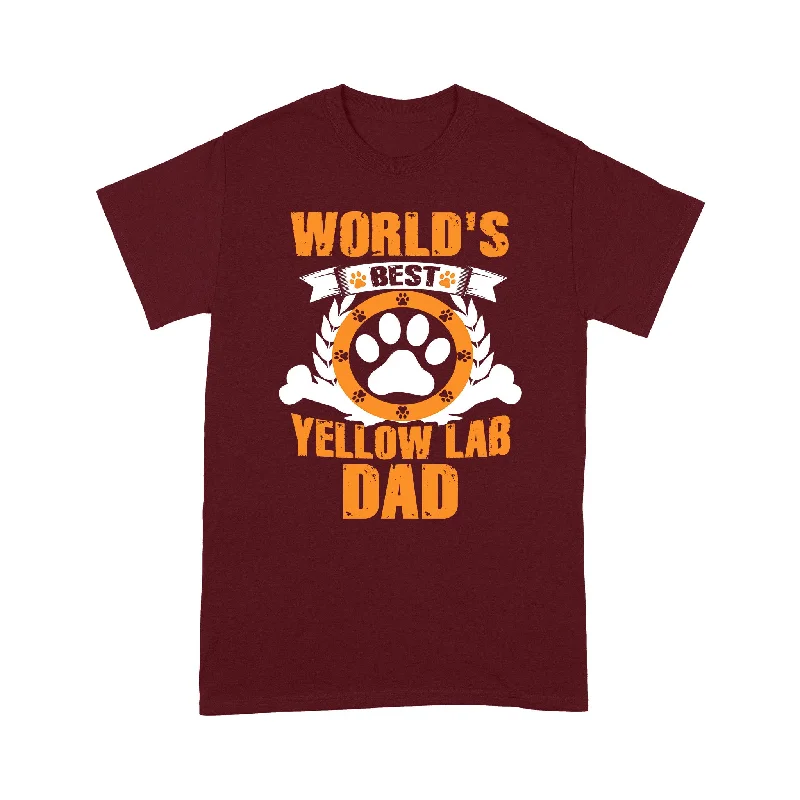 Dad Dog T-shirt for Yellow Labrador Retriever Lover - World's Best Yellow Lab Dad Graphic Tee - 2D T-shirt for Lab Dad, Dog Dad, Lab Owner - JTSD133 A02M07 Dad Dog T-shirt for Yellow Labrador Retriever Lover - World's Best Yellow Lab Dad Graphic Tee - 2D T-shirt for Lab Dad, Dog Dad, Lab Owner - JTSD133 A02M07