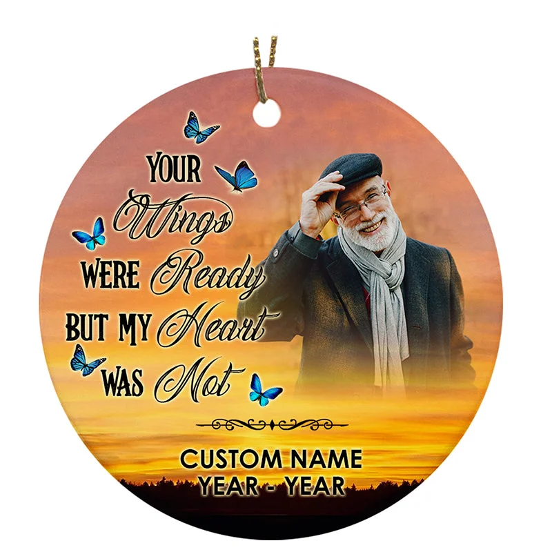 Dad Memorial Ornament - Angel Dad in Heaven Christmas Ornament For Loss Of Father, Sympathy Gift For Loss Of Dad ODT96 Dad Memorial Ornament - Angel Dad in Heaven Christmas Ornament For Loss Of Father, Sympathy Gift For Loss Of Dad ODT96