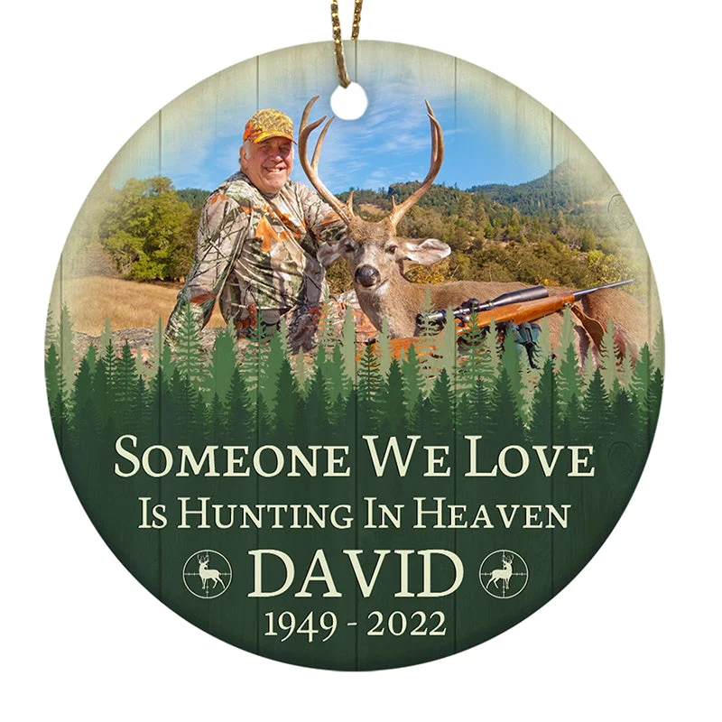 Dad Memorial Ornament Personalized Hunting In Heaven Christmas Sympathy Gift For Loss Of Dad Hunter ODT87 Dad Memorial Ornament Personalized Hunting In Heaven Christmas Sympathy Gift For Loss Of Dad Hunter ODT87