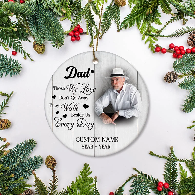 Dad Remembrance Christmas Ornament Personalized Angel Dad Memorial Gift For Loss Of Loved One Father ODT44 Dad Remembrance Christmas Ornament Personalized Angel Dad Memorial Gift For Loss Of Loved One Father ODT44