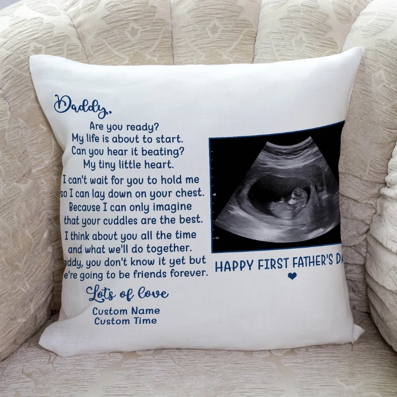 Daddy Are You Ready Custom Pillow| First Father's Day Gift for New Dad, 1st Time Dad, Expecting Dad| JPL102 Daddy Are You Ready Custom Pillow| First Father's Day Gift for New Dad, 1st Time Dad, Expecting Dad| JPL102