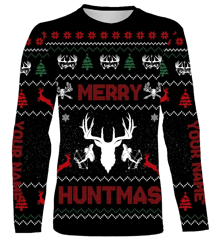 Deer hunter Merry huntmas custom funny ugly Christmas sweatshirt all over printed shirts, hunter gift NQS4174 Deer hunter Merry huntmas custom funny ugly Christmas sweatshirt all over printed shirts, hunter gift NQS4174