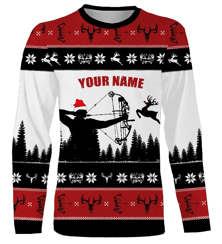 Deer hunter santa custom name funny ugly Christmas sweatshirt all over printed shirts, Christmas gift NQS4175 Deer hunter santa custom name funny ugly Christmas sweatshirt all over printed shirts, Christmas gift NQS4175