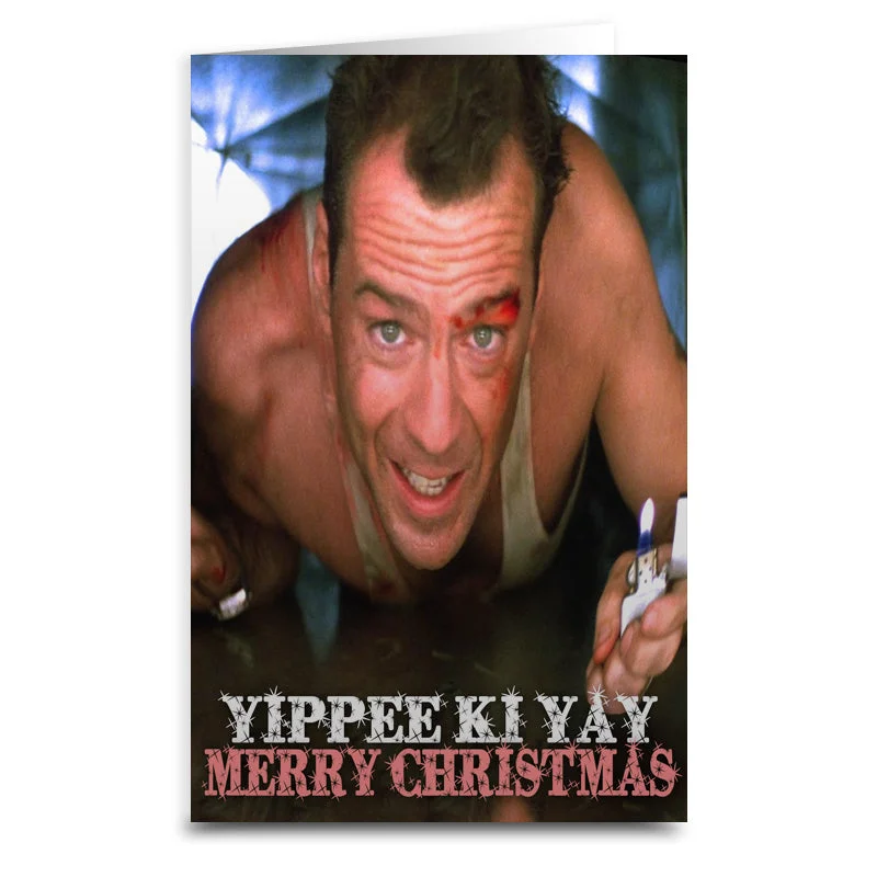 Christmas Family Traditions Die Hard "Yippee Ki Yay" Christmas Card