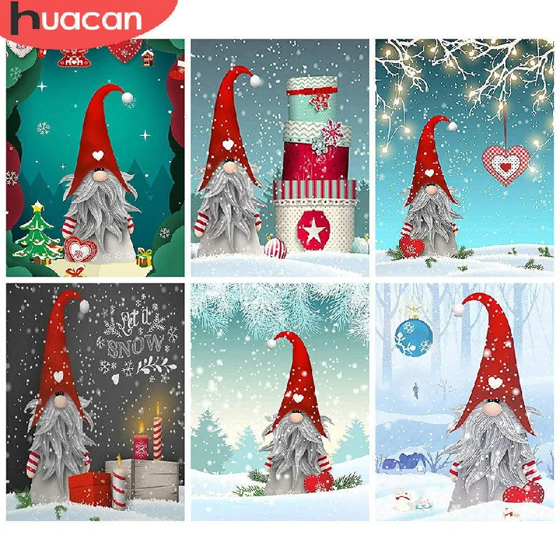 Snowy Christmas DIY Diamond Embroidery Santa Claus Mosaic Winter Handmade Gift