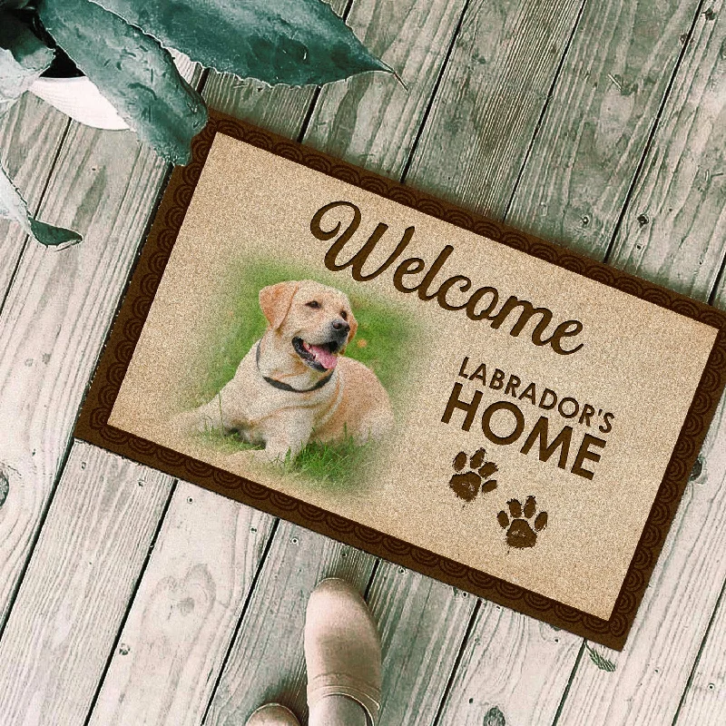 Dog Doormat for Labrador Retriever Lover - Welcome To Labrador's Home Doormat - Dog Lover Gift for Dog Mom Dog Dad Dog Owner - Dog Theme Indoor Outdoor Decoration - JDM53 A02M01 Dog Doormat for Labrador Retriever Lover - Welcome To Labrador's Home Doormat - Dog Lover Gift for Dog Mom Dog Dad Dog Owner - Dog Theme Indoor Outdoor Decoration - JDM53 A02M01
