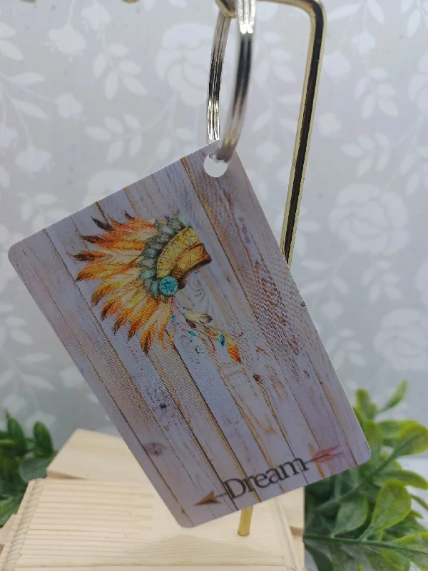 Holiday Season Dream Feathers Keychain
