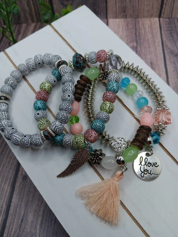 Christmas Cozy Indoor Nights Earthy Toned Bracelet Set