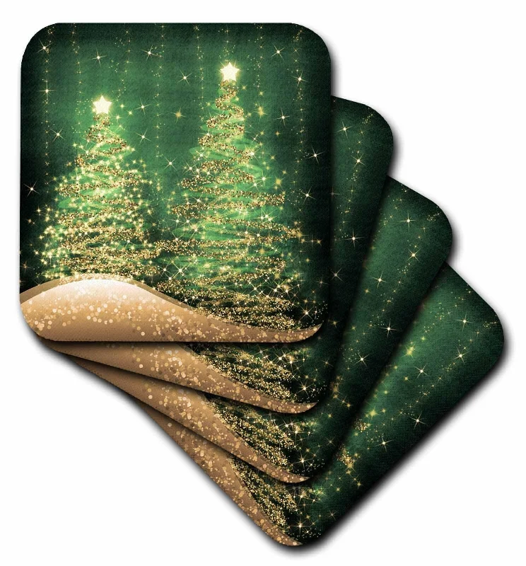 Christmas Enchanting Celebrations Elegant Christmas Sparkling Trees Ceramic Tile Coaster (Set of 4) Christmas Enchanting Celebrations Elegant Christmas Sparkling Trees Ceramic Tile Coaster (Set of 4)